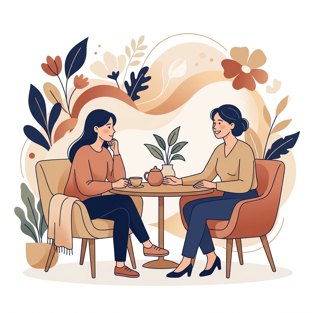 Ilustração de Cuidado e Acolhimento